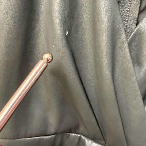 #700 SAYLOR Veronica Vegan Leather Wrap Dress Retail $247 - Picture 8 of 16